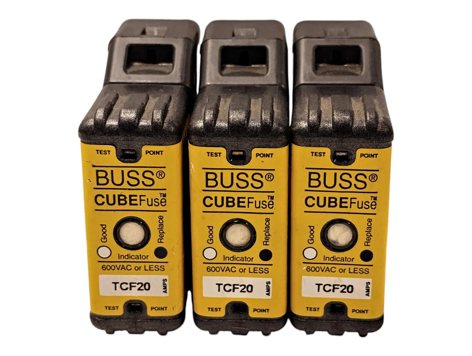 Bussmann TCF20 CUBEFuse 600VAC/300VDC 20 A Current-Limiting Time-Delay Fuses