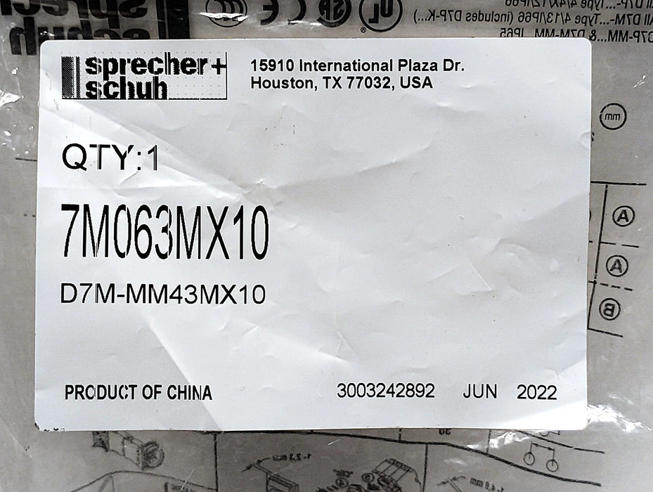 Sprecher Schuh 7M063MX10 690 V AC/DC 10 A Green Momentary Pushbutton Switch