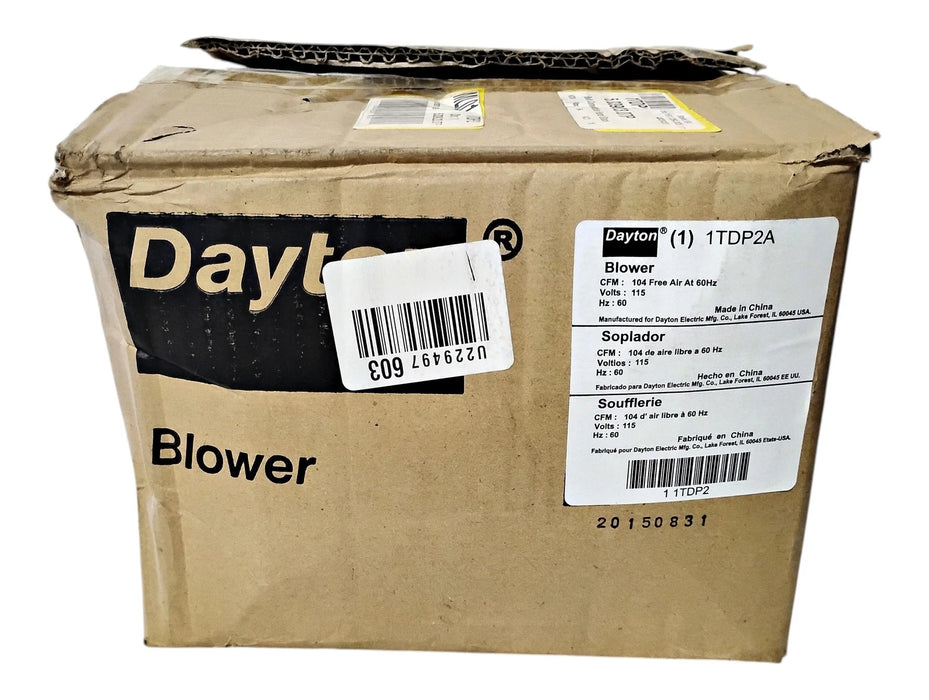 Dayton 1TDP2A 115 V 1 PH 104 CFM 3-7/8 in Direct Drive OEM Replacement Blower
