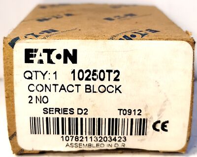 Eaton 10250T2 600 V 2NO Contact Block for 10250 Pushbutton Switches