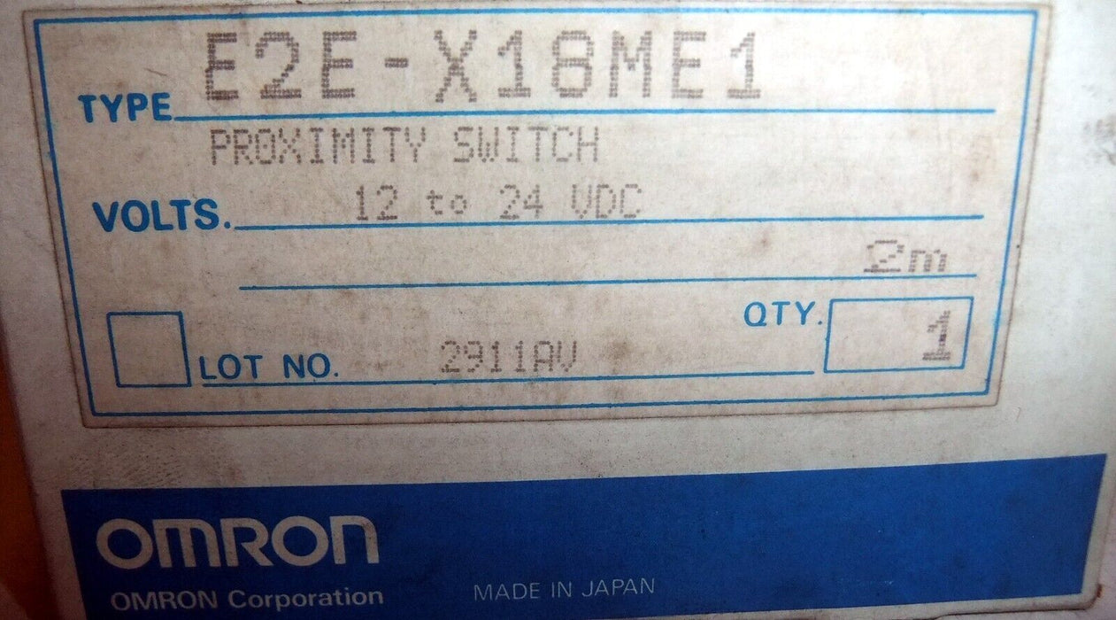 Omron E2E-X18ME1 Proximity Switch
