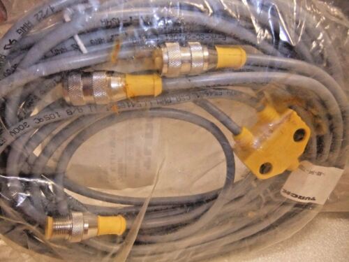 Turck VB2-RS 4.4T-10/2RK 4T-1/1 Cordset Molded Twin Junction