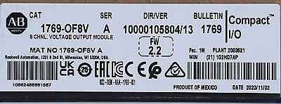 Allen-Bradley 1769-OF8V CompactI/O Ser A FW 2.2 PLC Output Module