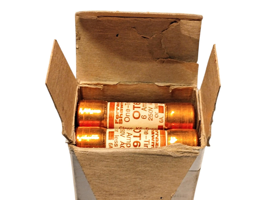 Ferraz Shawmut OT6 250 V AC/DC 6 A One-Time Fast-Acting Fuses