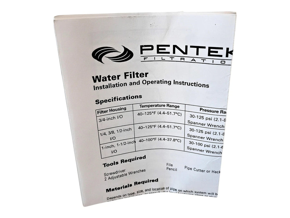 Pentek 151048 #10CL-C1 3/4" NPT Filter & Housing