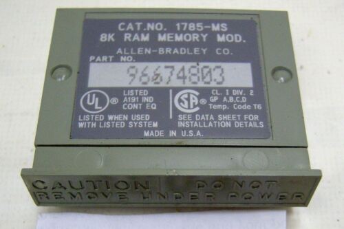 Allen-Bradley 8K Memory Cartridge PLC 5/15 1785-MS