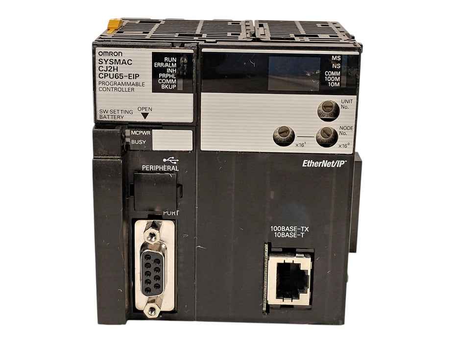 Omron CJ2H-CPU65-EIP PLC CPU Unit w/ Ethernet Port and 32K Word Memory