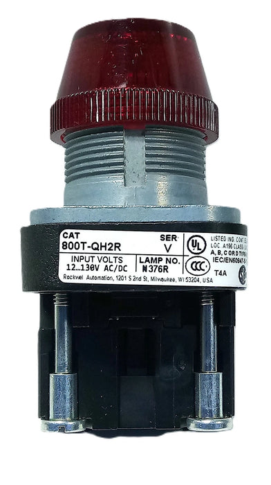 Allen-Bradley 800T-QH2R 12-130 V AC/DC 30 mm LED Red Indicator Light