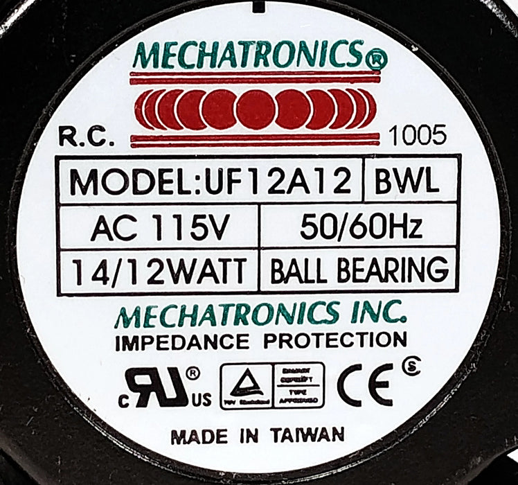 Mechatronics UF12A12-BWL 115 V AC 12 W 2300 rpm Axial Fan