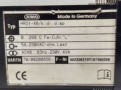 Jumo HR0T-48/K,DI,D,AP JUMOTRON Temperture Control