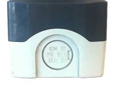 Telemecanique CM12 PG13.5 ISO20 Pushbutton Station w/ Black Mushroom Pushbutton
