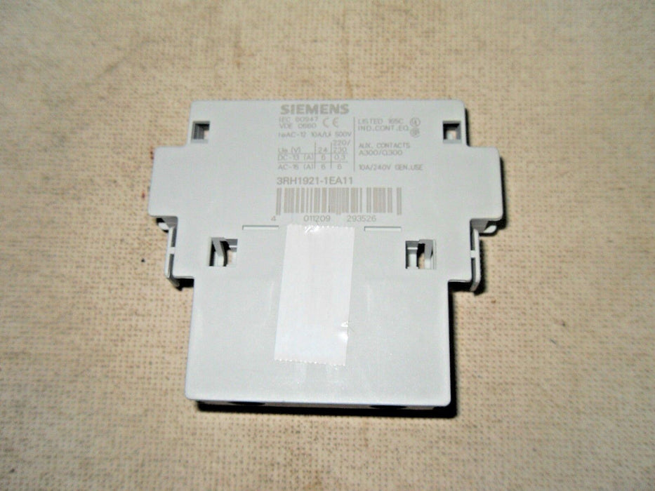 Siemens 3RH1921-1EA11 Auxiliary Contact
