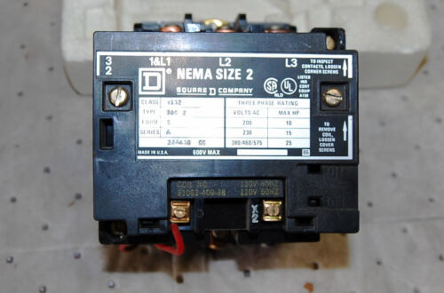 Square D 8502 SD0-2 MAGNETIC CONTACTOR