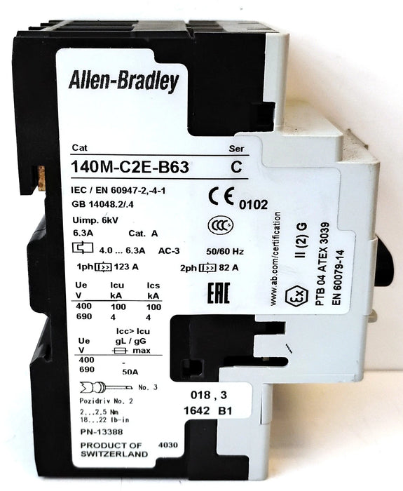 Allen-Bradley 140M-C2E-B63 Motor Protection Circuit Breaker/Starter