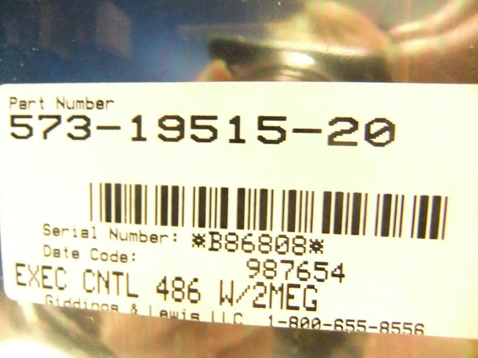 Giddings & Lewis Exec Cntl 486 W/2MEG 573-19515-20