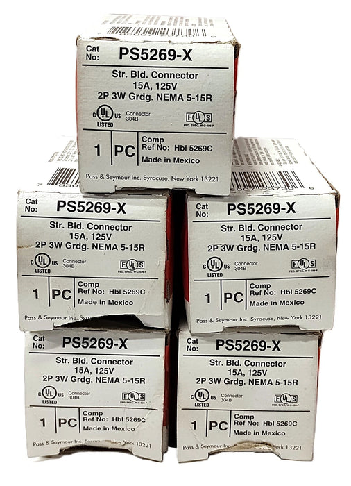 Legrand PS5269-X 120 V AC 15 A 5-15R 2 Pole Plug Receptacle