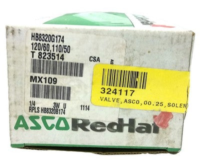 ASCO HB8320G174 T-823514 Solenoid Valve No Coil