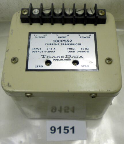 TransData 10CP552 Current 1 Element 4-20mA Output Transducer