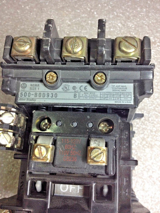 Allen-Bradley 500-BOD930 SIZE 1 STARTER