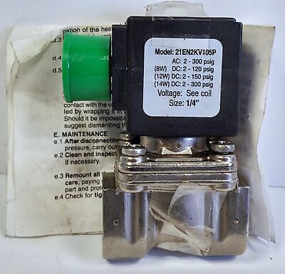 Granzow 21EN2KV105P Stainless Steel Solenoid Valve