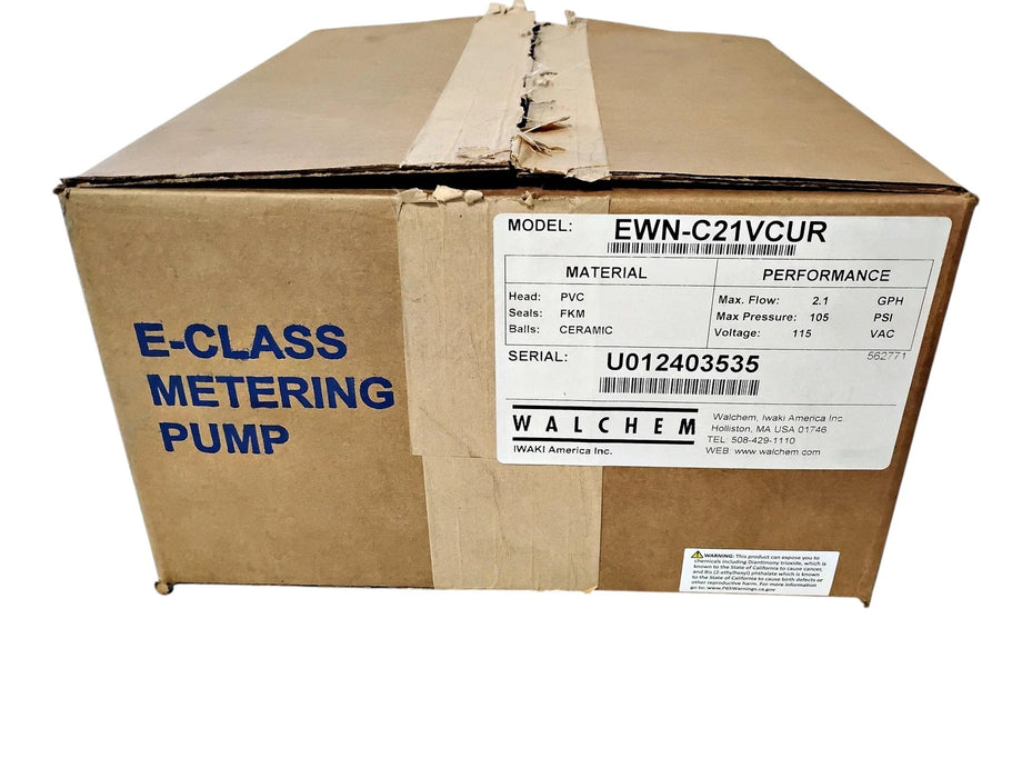 Walchem EWN-C21VCUR 115 V AC 105 PSI 2.1 GPH Metering Pump