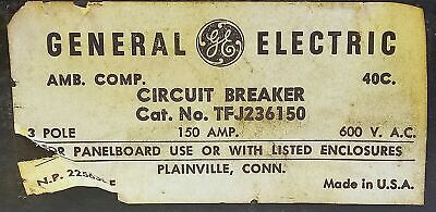 GE TFJ236150 600 V AC 150 A 3 Pole Circuit Breaker