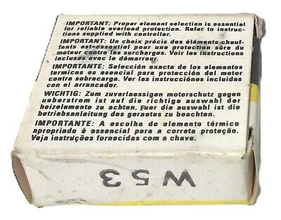 Allen-Bradley W53 Class 20 Heater Element for Eutectic Alloy Type Overload Relay