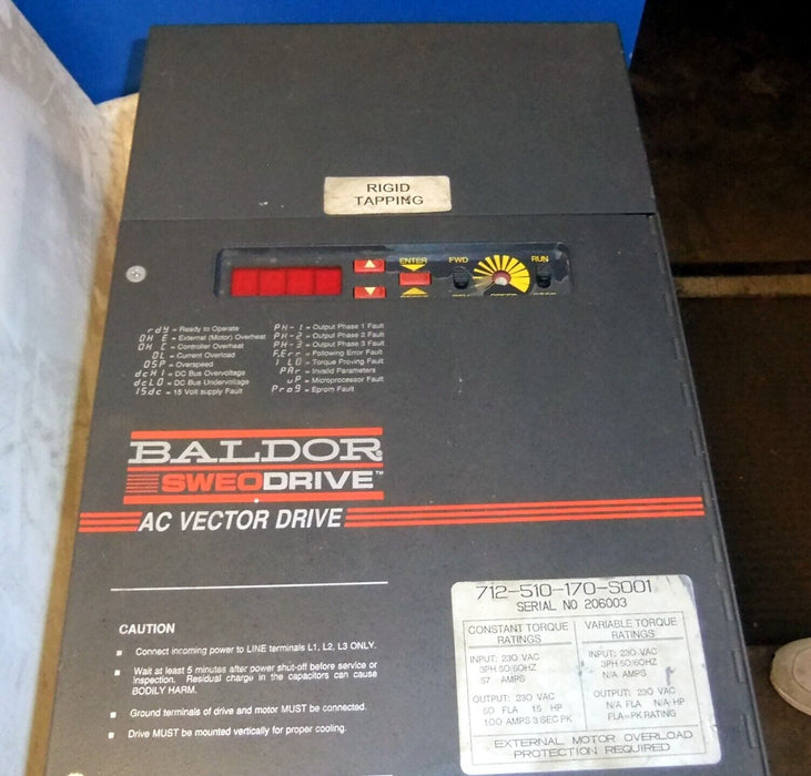 Baldor 712-510-170-S001 SWEODRIVE A/C Vector Drive