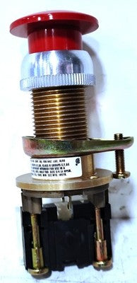 Allen-Bradley 800H-DP6A Heavy Duty Momentary Red Mushroom Push Button