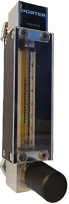 Parker Porter Model 65 A-125-5 SS Glass Purgemeter Variable Area Flowmeter