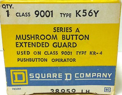 Square D 9001K56Y Mushroom Button Extended Guard for KR-4 Pushbutton