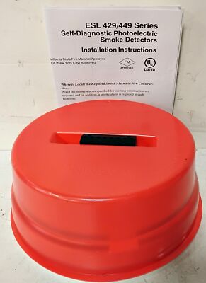 GE ESL 449CT 12-24 V DC 4-Wire Self-Diagnostic Photoelectric Smoke Detector