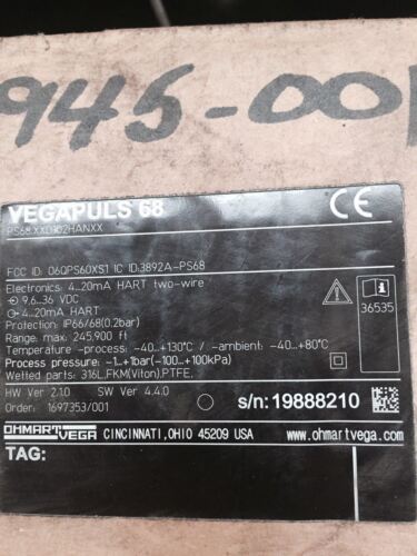 Vegapuls Ps68.Xxd102Hanxx Sensor
