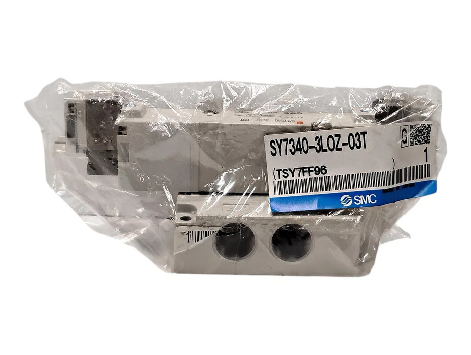 SMC SY7340-3LOZ-03T 0.1 - 0.7 MPa 3/8 NPTF Solenoid Valve w/ 110 VAC Coil