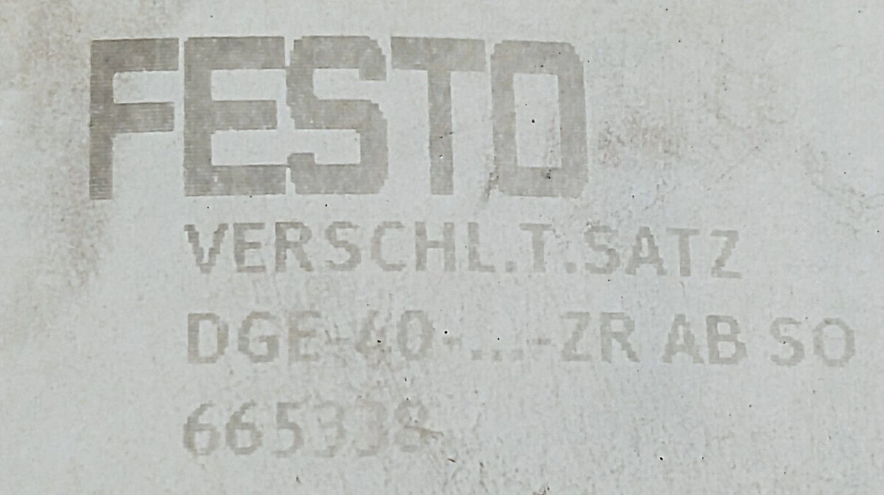 Festo 665338 S603310243 Wear-Out-Part Set for DGE-40...ZR Linear Actuators