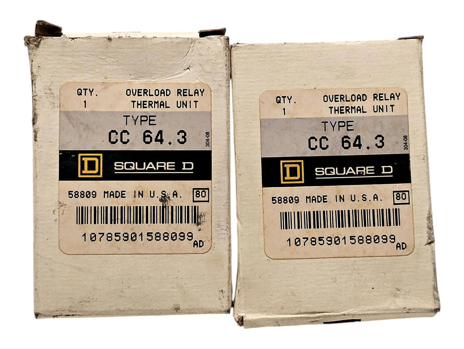 Square D CC64.3 Class 20 Thermal Unit for Overload Relay