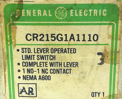 General Electric GE CR215G1A12 600 V AC Rotary Gear Limit Switch No Lever