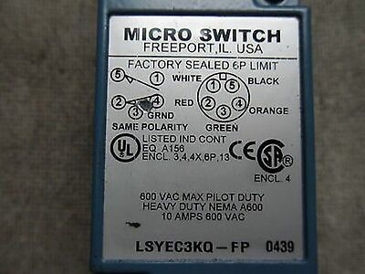 1 MICRO SWITCH LSYEC3KQ-FP LIMIT SWITCH