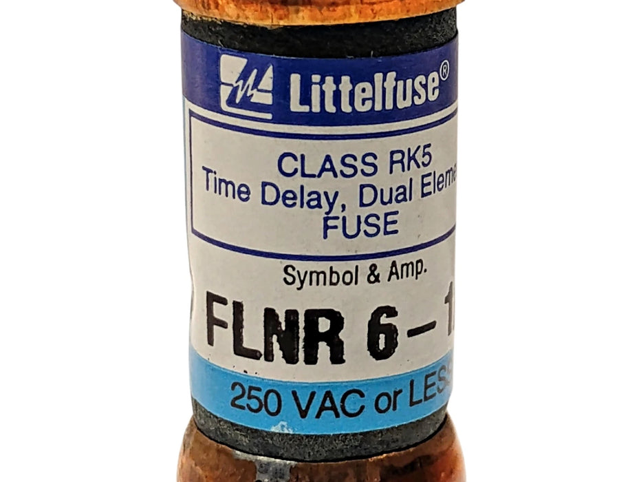 Littelfuse FLNR-6-1/4 250VAC/125VDC 6.25 A Current-Limiting Time-Delay Fuses
