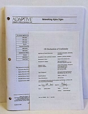 Adaptive Micro Systems 10881111 Ser A RS232/RS465 Converter Box w/ Accessories