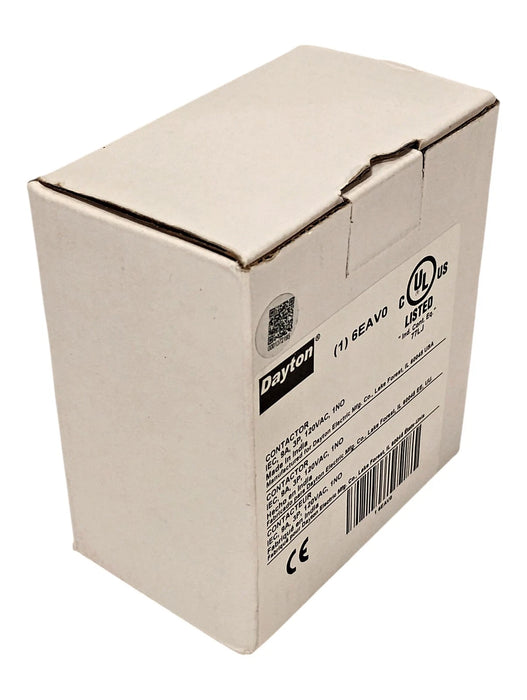 Dayton 6EAV0 600 V AC 9 A Non-Reversing IEC Contactor w/ 120 V AC Coil