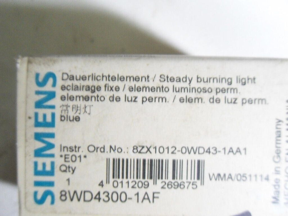 Siemens 8WD4300-1AF Stack Light Blue Signal
