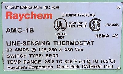 RAYCHEM AMC-1B 125/250/480 V AC 22 A NEMA 4X 25¬∞F-325¬∞F Line-Sensing Thermostat