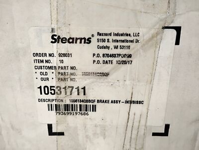 Stearns 1056134Q0BQF 5/8 in Bore 230/460 V AC 10 lb-ft Spring-Set Disc Brake