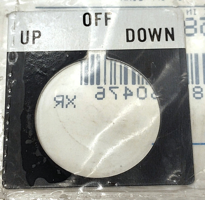 Allen-Bradley 800T-X558 UP OFF DOWN Aluminum Legend Plate for 30 mm Switches