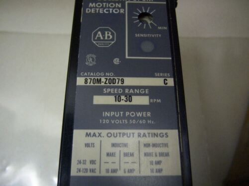 Allen-Bradley Motion Detector 870M-ZOD79 10-30 RPM
