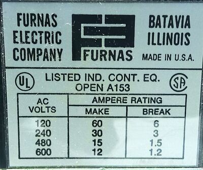 Furnas 47AB10AF 110/120 V AC 10 A Alternating Relay