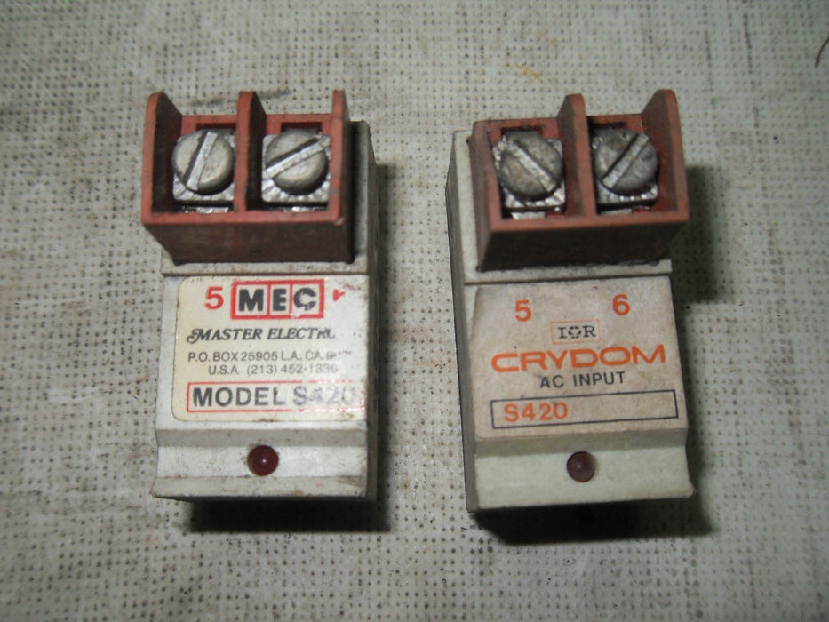 4 Master Electric Crydom S420 AC Input Relays