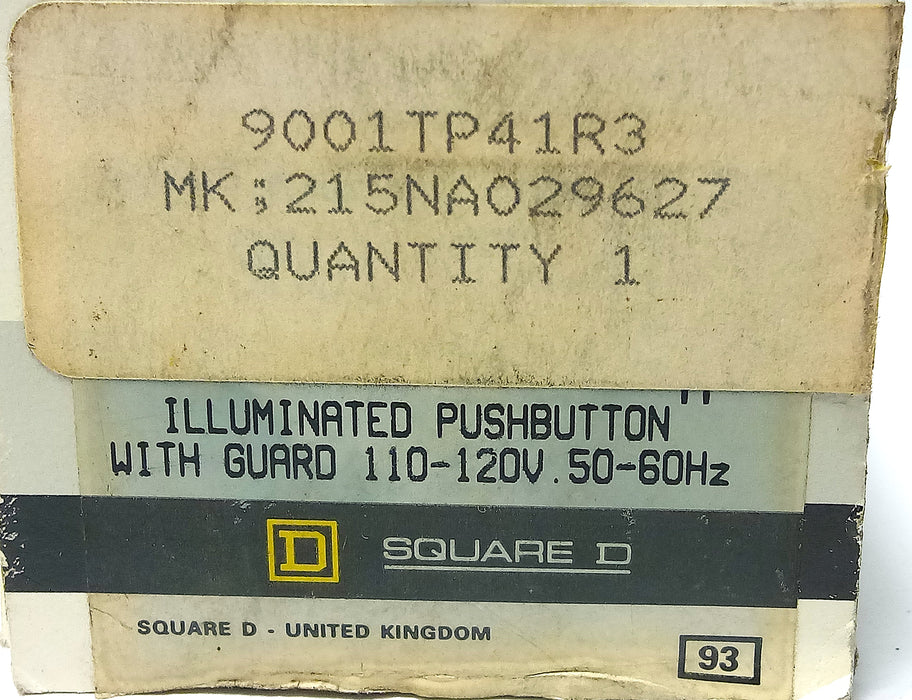 Allen-Bradley 9001-TP-41 R3 110-120 V AC Red Illuminated Pushbutton