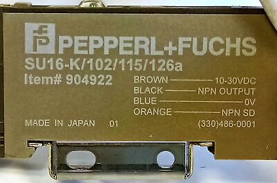 Pepperl SU16-K/102/115/126A 10-30 VDC Photoelectric Proximity Sensor